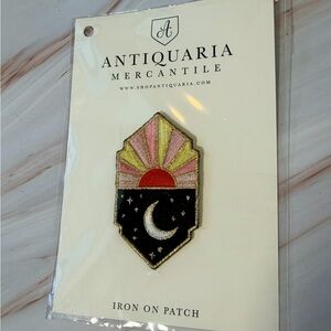 Pink & Black Sun and Moon Iron-On Patch